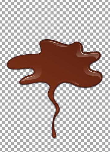 Liquid Chocolate or Brown Paint. Vector illustration.