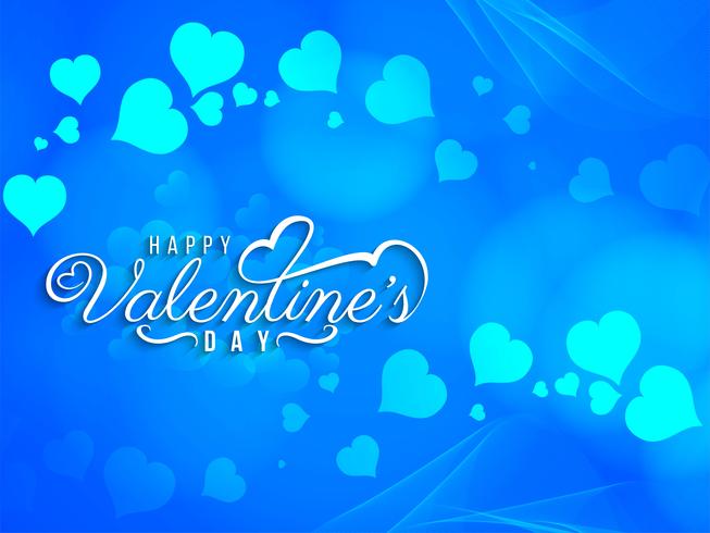 Resumen feliz día de San Valentín hermosa tarjeta de diseño vector