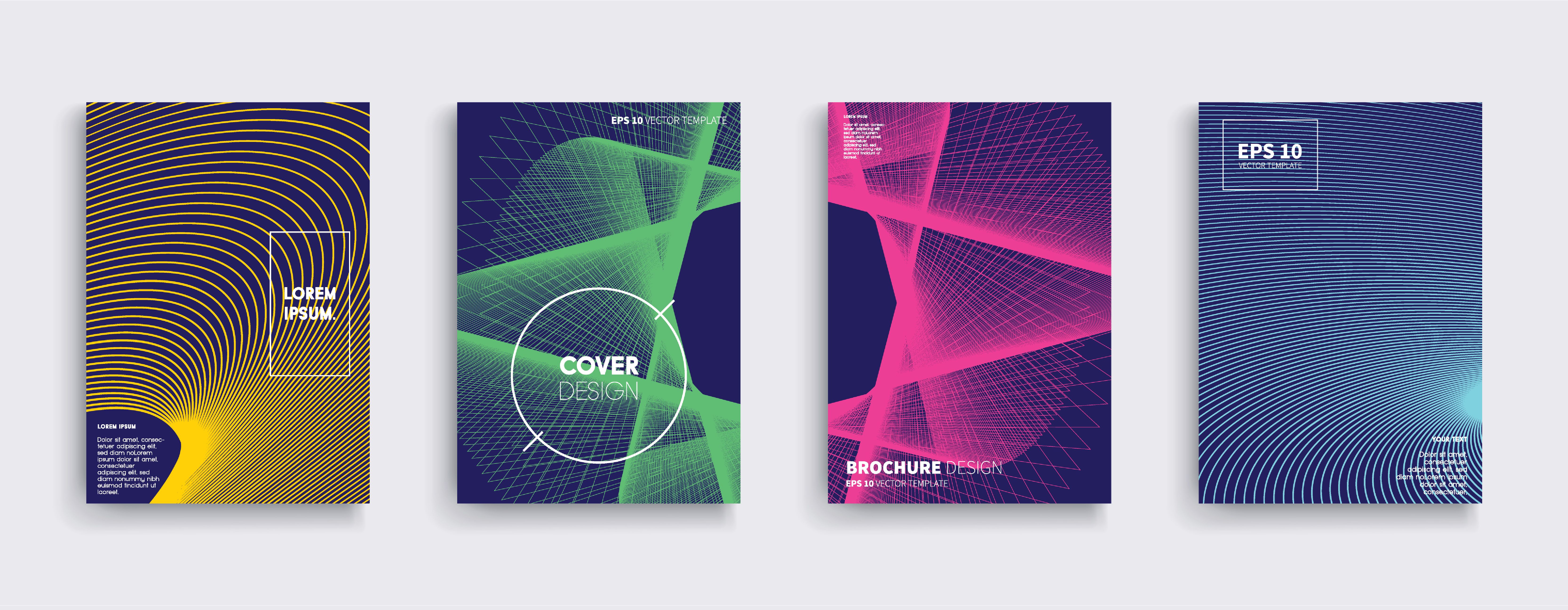 Minimal Vector cover designs. Future Poster template. 281293 Vector Art ...