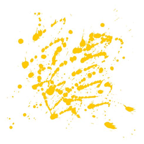 Abstract yellow watercolor splatter design background vector