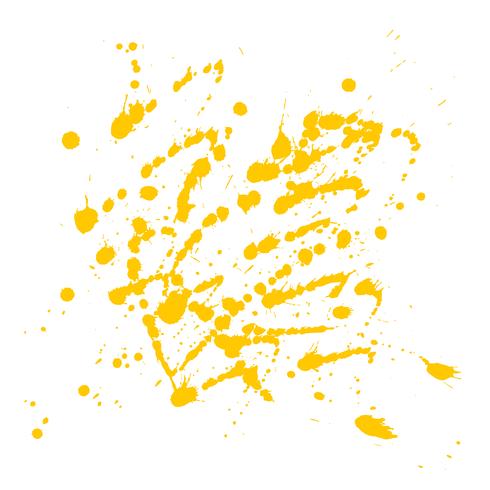 Abstract Yellow Watercolor Splatter Design Background