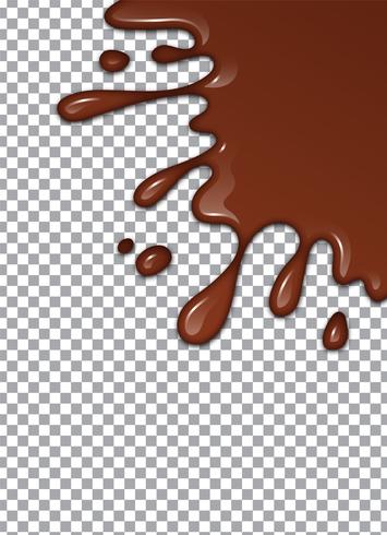 Líquido chocolate o pintura marrón. Ilustracion vectorial vector