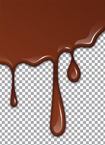 Líquido chocolate o pintura marrón. Ilustracion vectorial vector