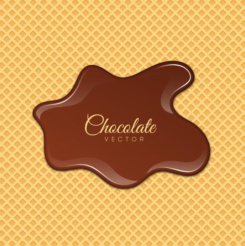 Liquid Chocolate or Brown Paint. Vector illustration.