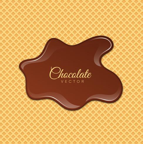 Líquido chocolate o pintura marrón. Ilustracion vectorial vector