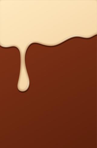 Liquid Chocolate or Brown Paint. Vector illustration.