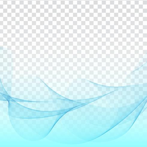 Diseño abstracto de la onda en fondo transparente vector