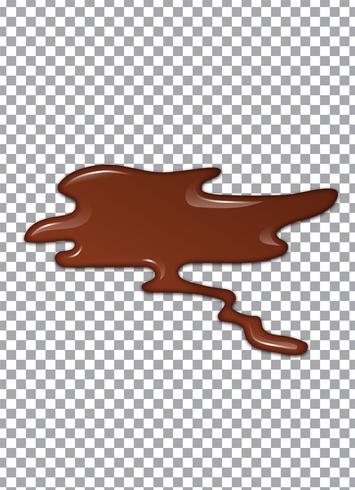 Liquid Chocolate or Brown Paint. Vector illustration.