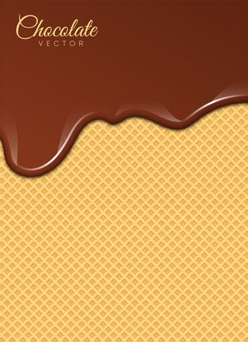 Liquid Chocolate or Brown Paint. Vector illustration.