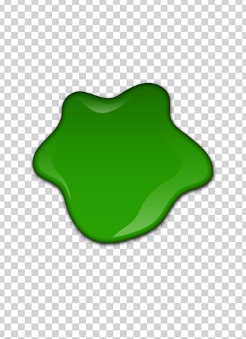 Green liquid, splashes and smudges. Slime vector illustration.