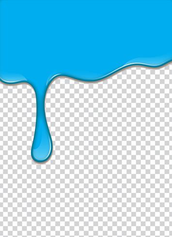 Blue paint splash with transparency background. Vector illustration.