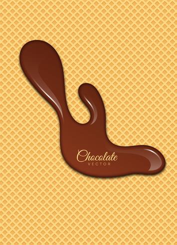 Líquido chocolate o pintura marrón. Ilustracion vectorial vector