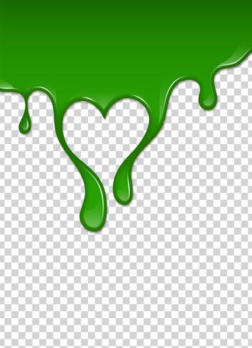 Green liquid, splashes and smudges. Slime vector illustration.