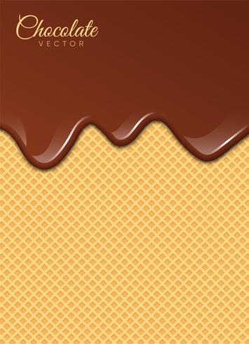 Liquid Chocolate or Brown Paint. Vector illustration.