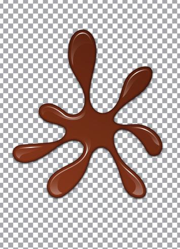 Líquido chocolate o pintura marrón. Ilustracion vectorial vector