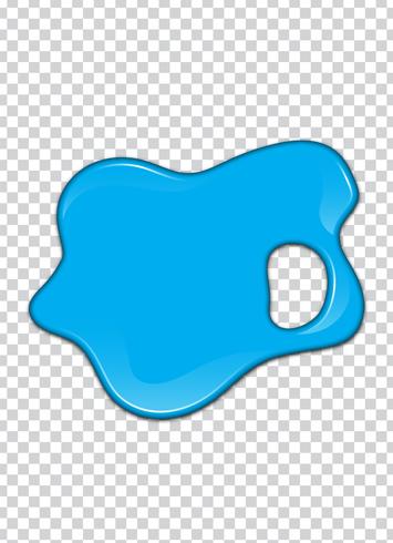 Blue paint splash with transparency background. Vector illustration.