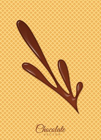 Líquido chocolate o pintura marrón. Ilustracion vectorial vector