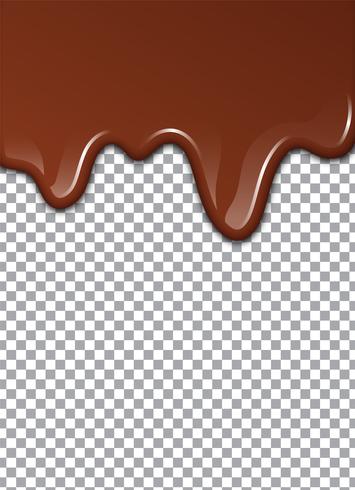 Liquid Chocolate or Brown Paint. Vector illustration.