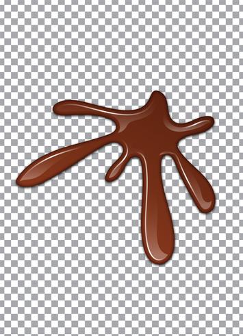 Liquid Chocolate or Brown Paint. Vector illustration.