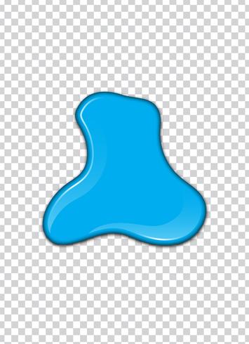 Blue paint splash with transparency background. Vector illustration.