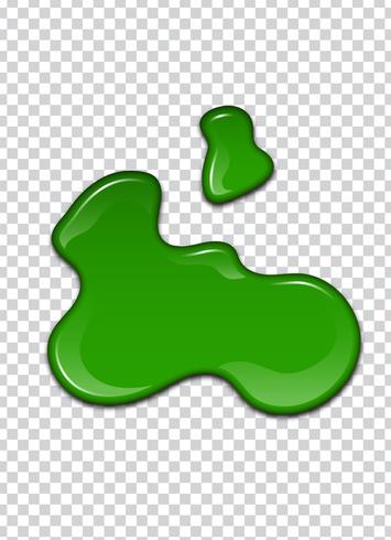 Green liquid, splashes and smudges. Slime vector illustration.