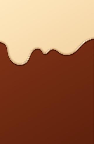 Liquid Chocolate or Brown Paint. Vector illustration.