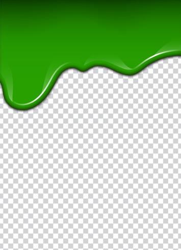 Green liquid, splashes and smudges. Slime vector illustration.