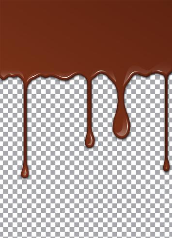 Liquid Chocolate or Brown Paint. Vector illustration.