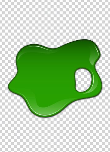 Green liquid, splashes and smudges. Slime vector illustration.