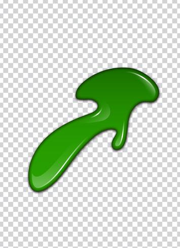 Green liquid, splashes and smudges. Slime vector illustration.