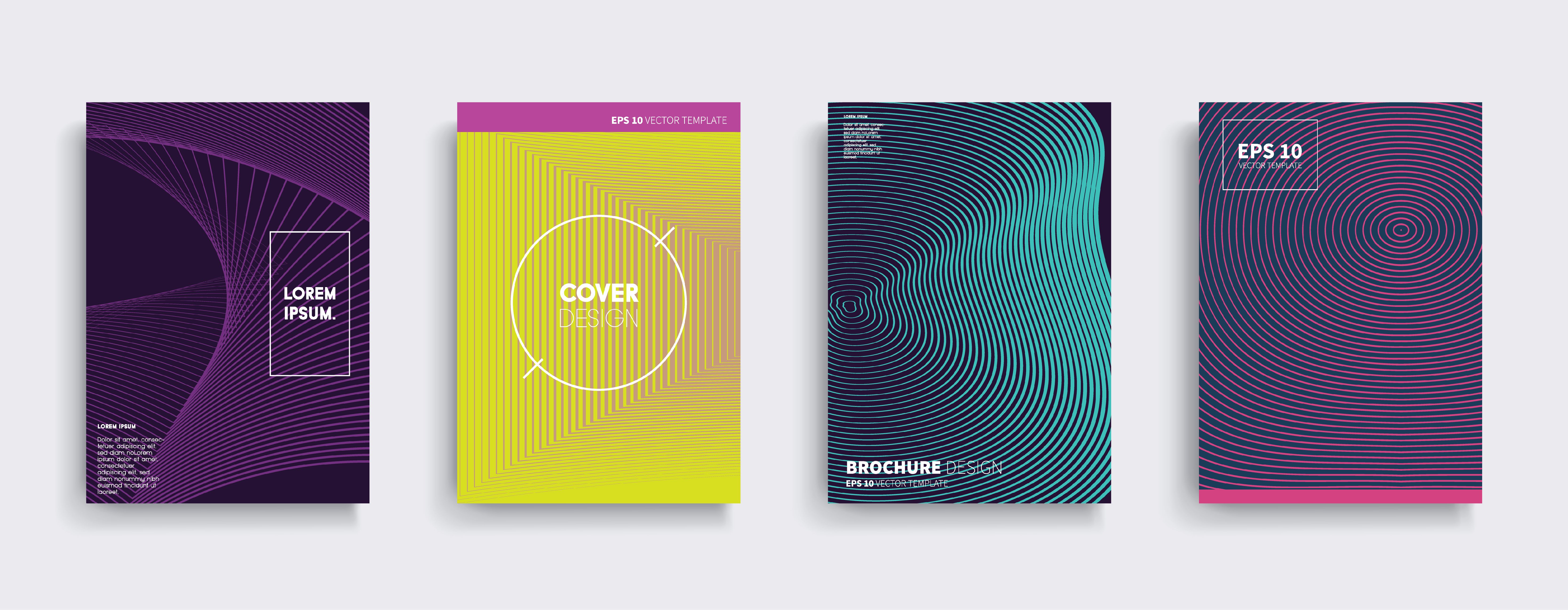 Minimal Vector cover designs. Future Poster template. 281840 Vector Art ...