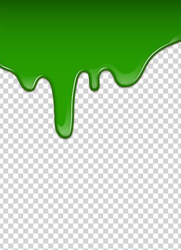 Green liquid, splashes and smudges. Slime vector illustration.