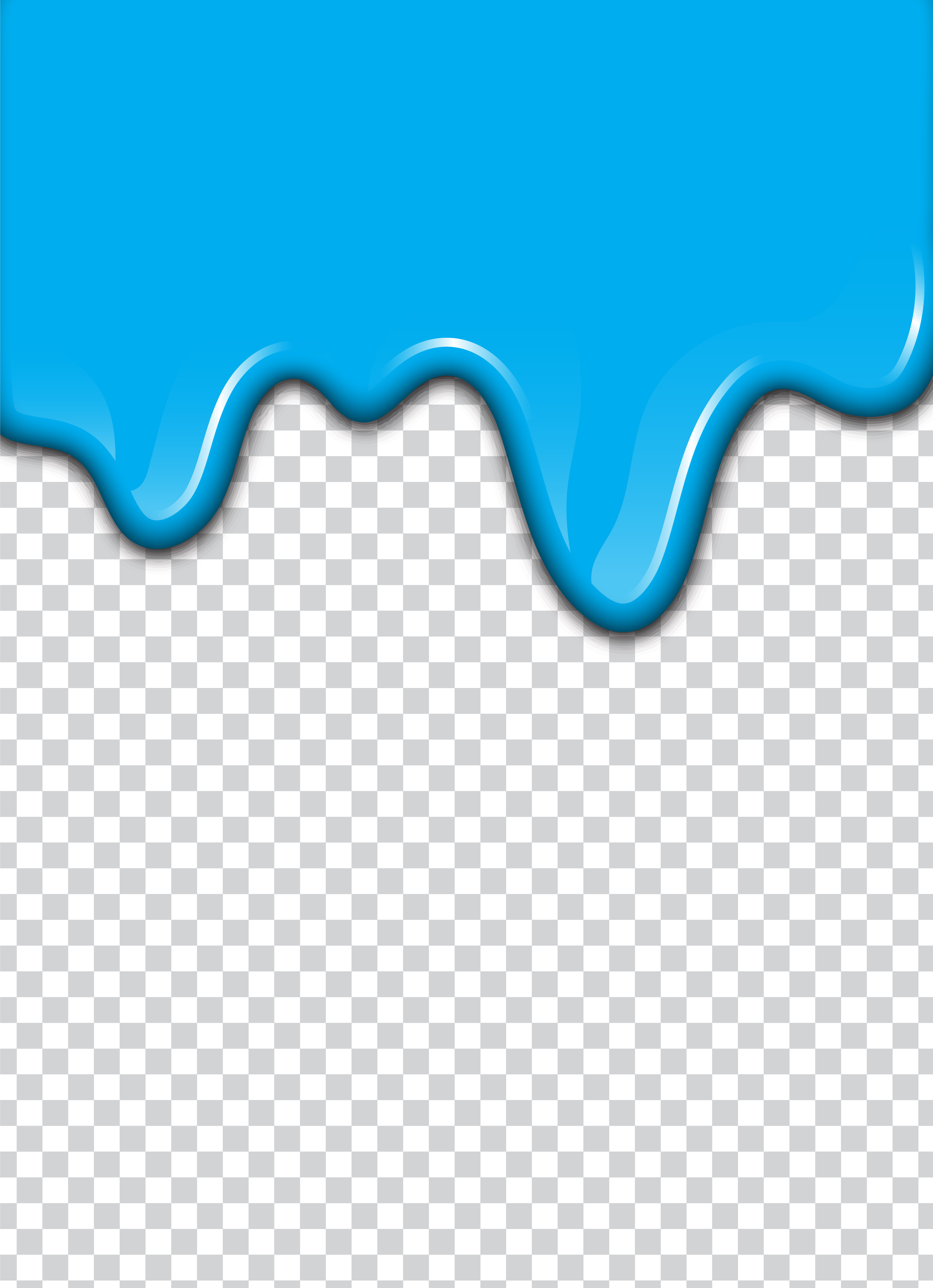 Blue paint splash with transparency background. Vector illustration