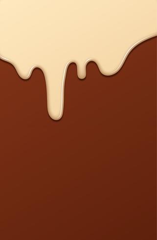 Liquid Chocolate or Brown Paint. Vector illustration.