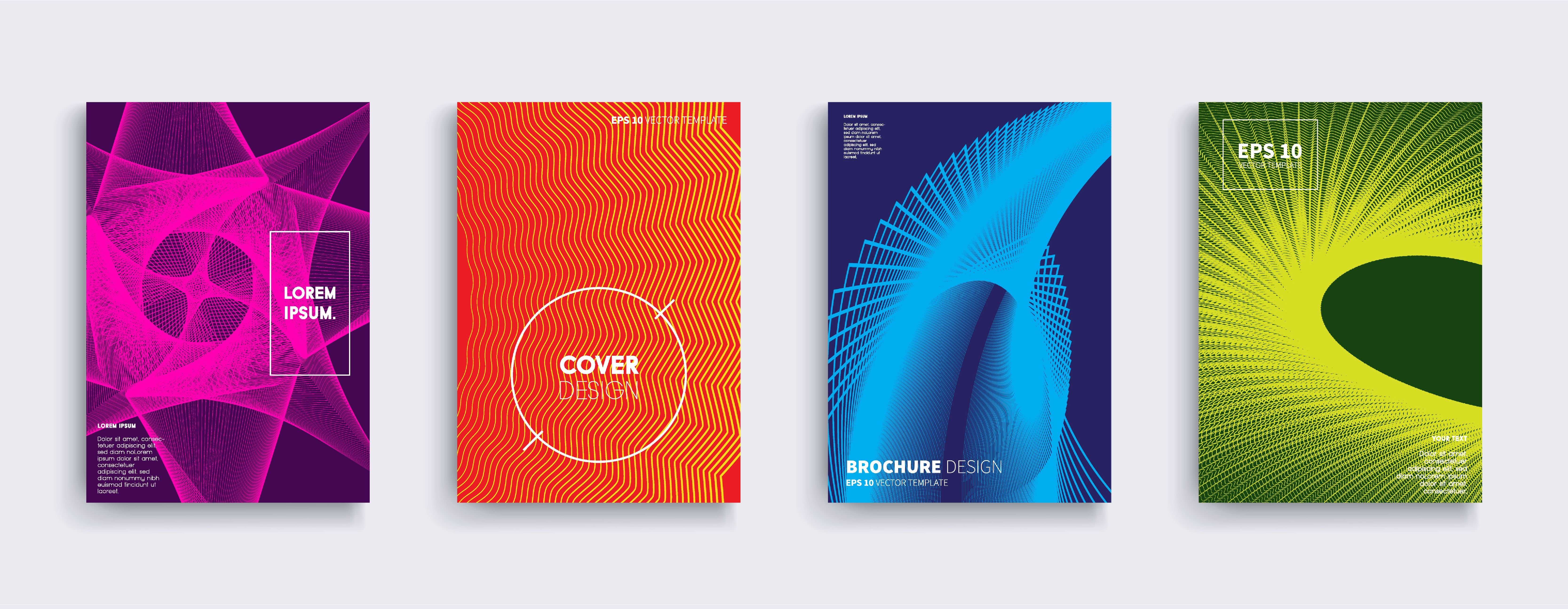 Minimal Vector cover designs. Future Poster template. 281921 Vector Art ...