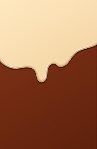 Líquido chocolate o pintura marrón. Ilustracion vectorial vector