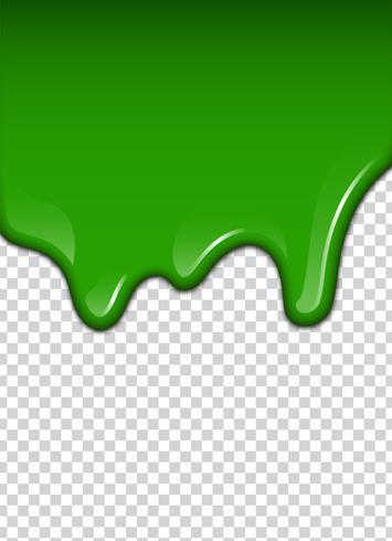 Green liquid, splashes and smudges. Slime vector illustration.