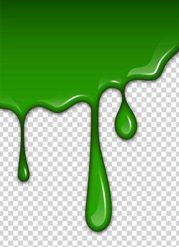 Green liquid, splashes and smudges. Slime vector illustration.