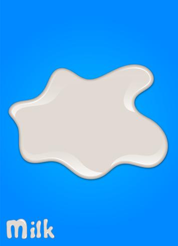 Realistic milk drop, splashes, liquid isolated on blue background. vector illustration