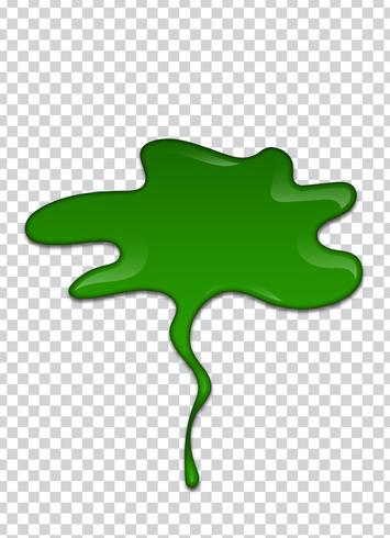 Green liquid, splashes and smudges. Slime vector illustration.