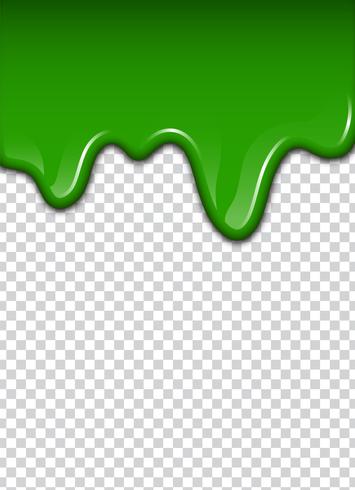 Green liquid, splashes and smudges. Slime vector illustration.