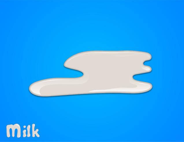 Realistic milk drop, splashes, liquid isolated on blue background. vector illustration