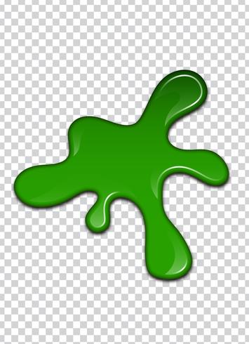 Green liquid, splashes and smudges. Slime vector illustration.