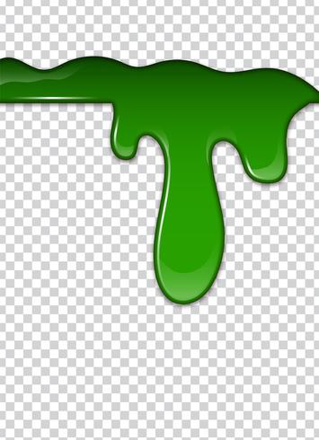 Green liquid, splashes and smudges. Slime vector illustration.