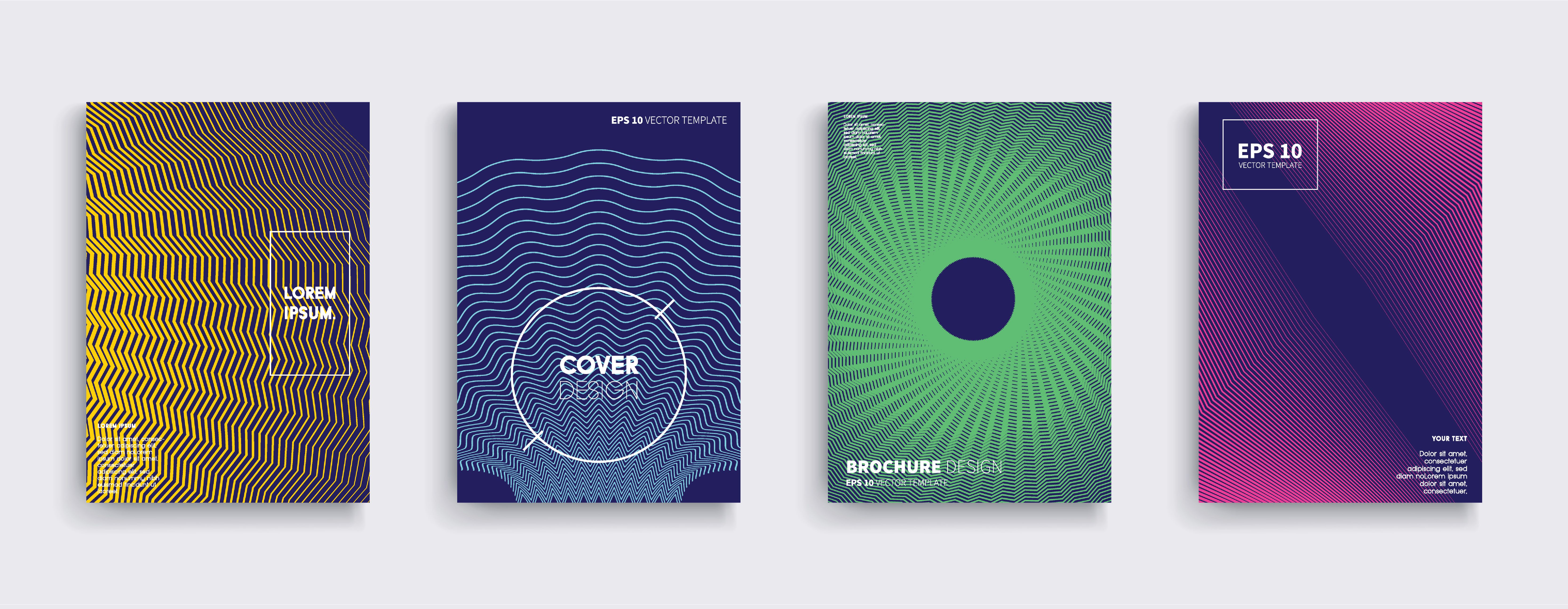 Minimal Vector cover designs. Future Poster template. 282499 Vector Art ...