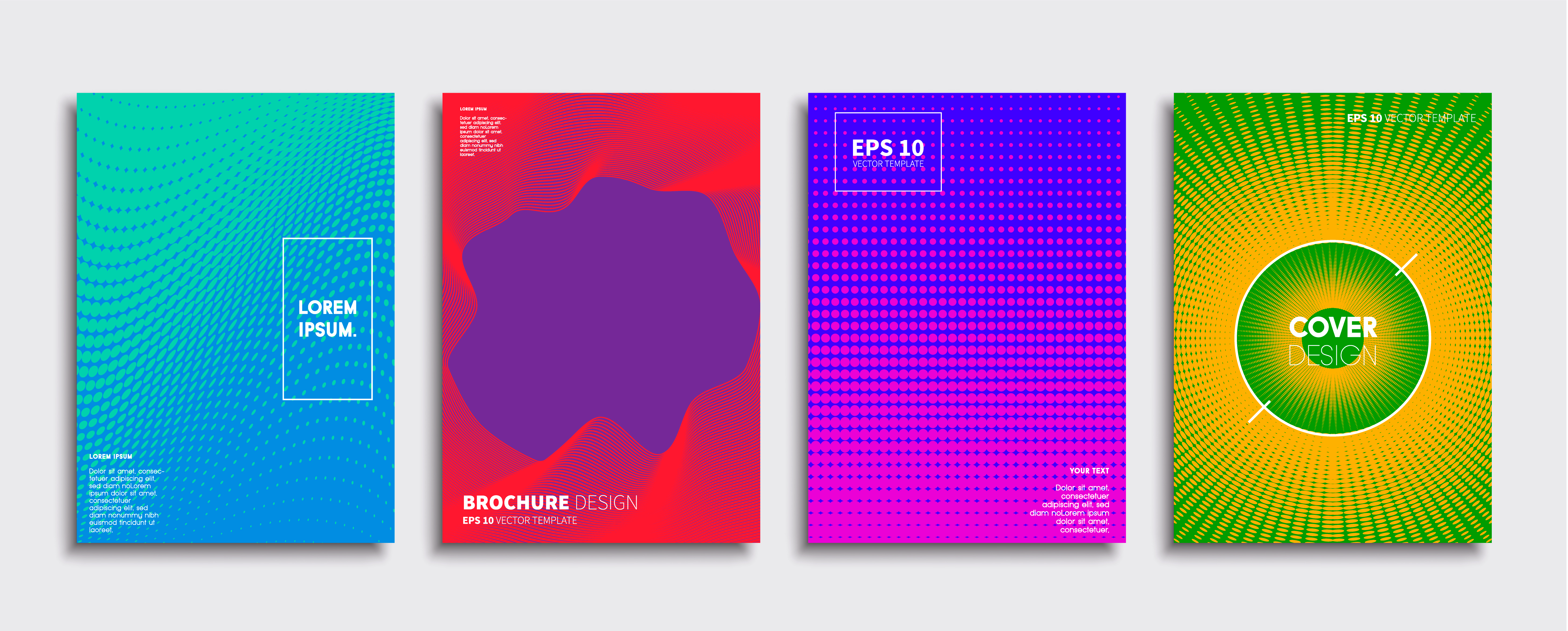 Minimal Vector cover designs. Future Poster template. 282517 Vector Art ...