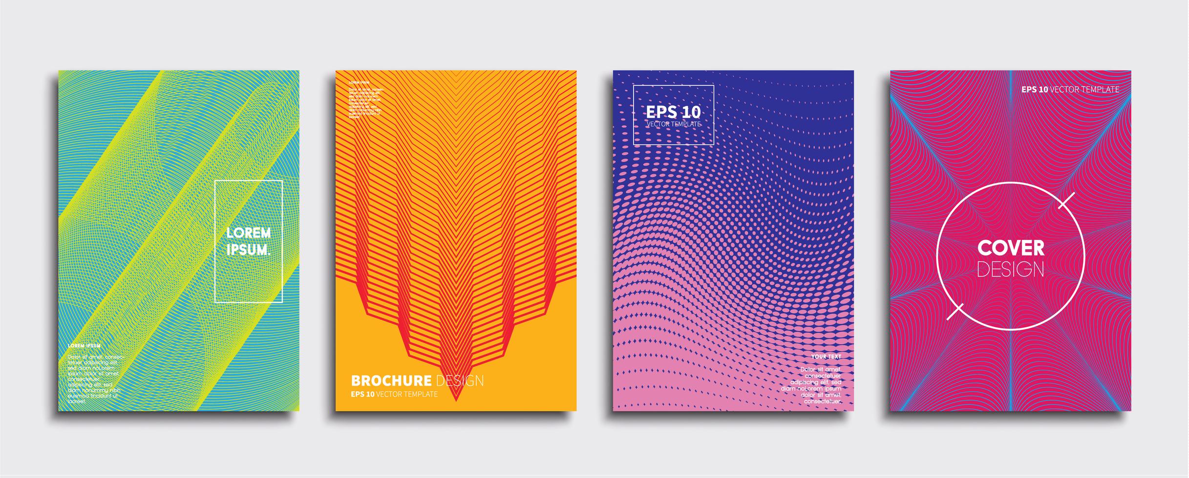 Minimal Vector cover designs. Future Poster template 282823 Vector Art ...