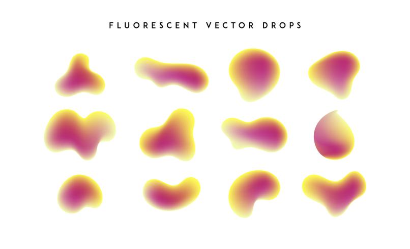 Gradient vivid shapes. Modern abstract colorful vector fluid collection.