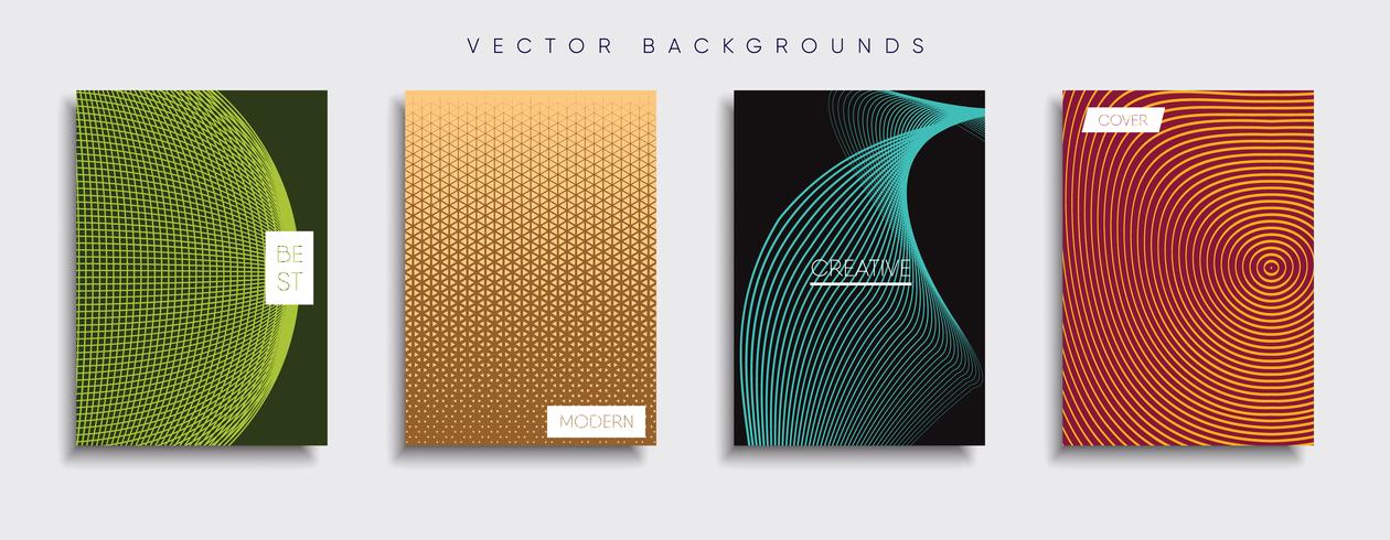 Diseños de portadas de vectores mínimos. Plantilla de cartel futuro