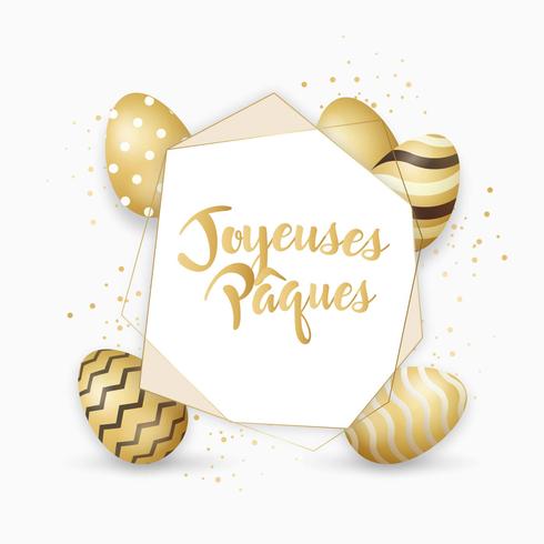 Joyeuses Pâques Saludos vector